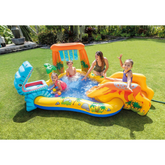 Dinosaur Play Center – Exciting Inflatable Kids’ Water Play Pool with Slide, Sprayer & Ball Game